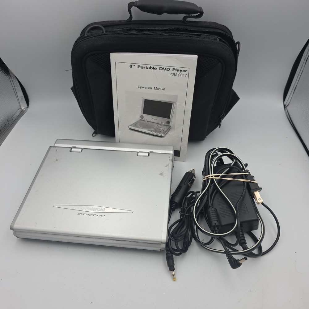 *MUST BE PLUGGED IN* Polaroid Portable DVD Player No Remote PDM-0817 8" Screen